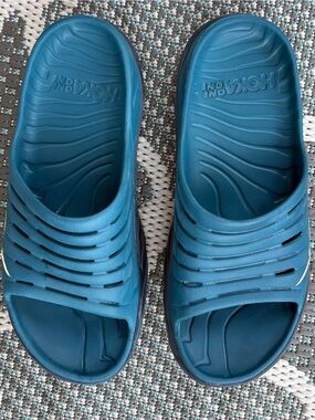 Hoka One One Teal Blue Men's Slide Sandals
